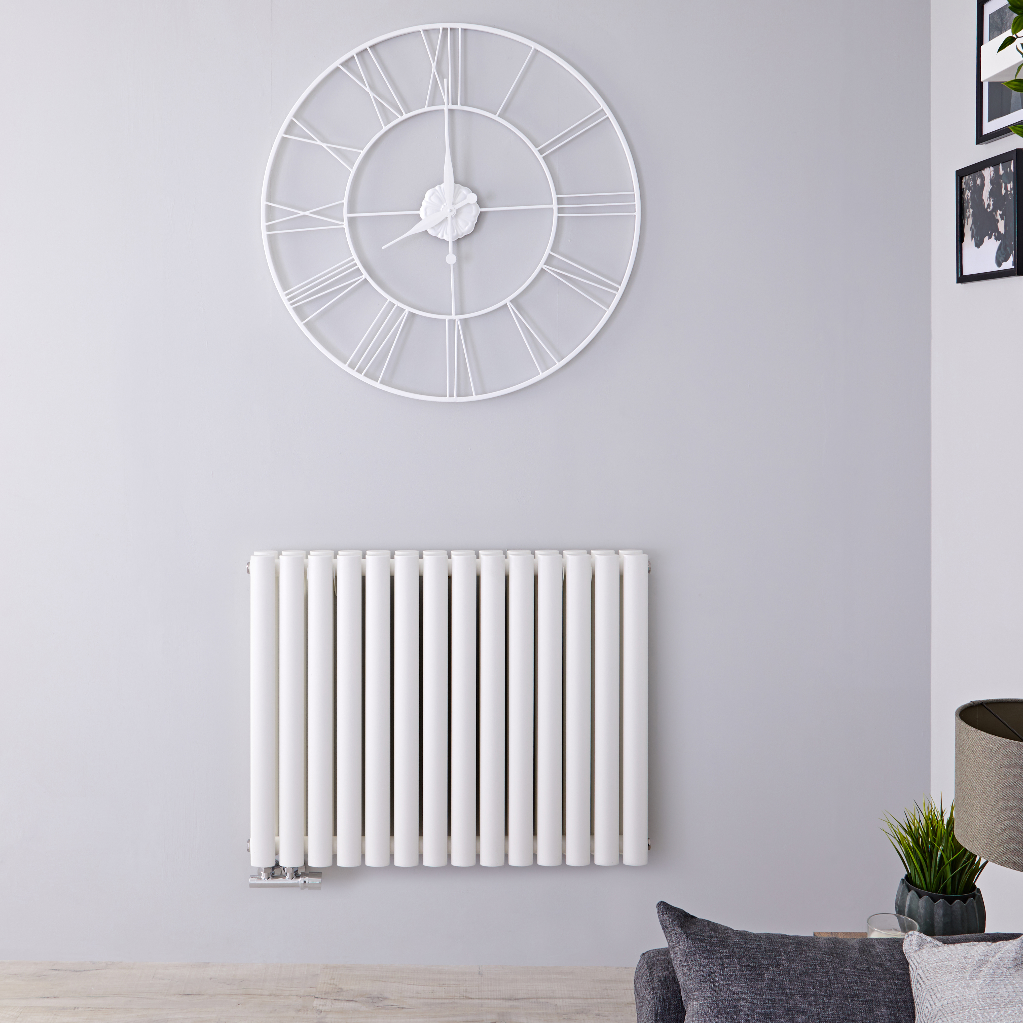 Revive Centrix - White Horizontal Double-Panel Designer Radiator - 25" x 32.75"