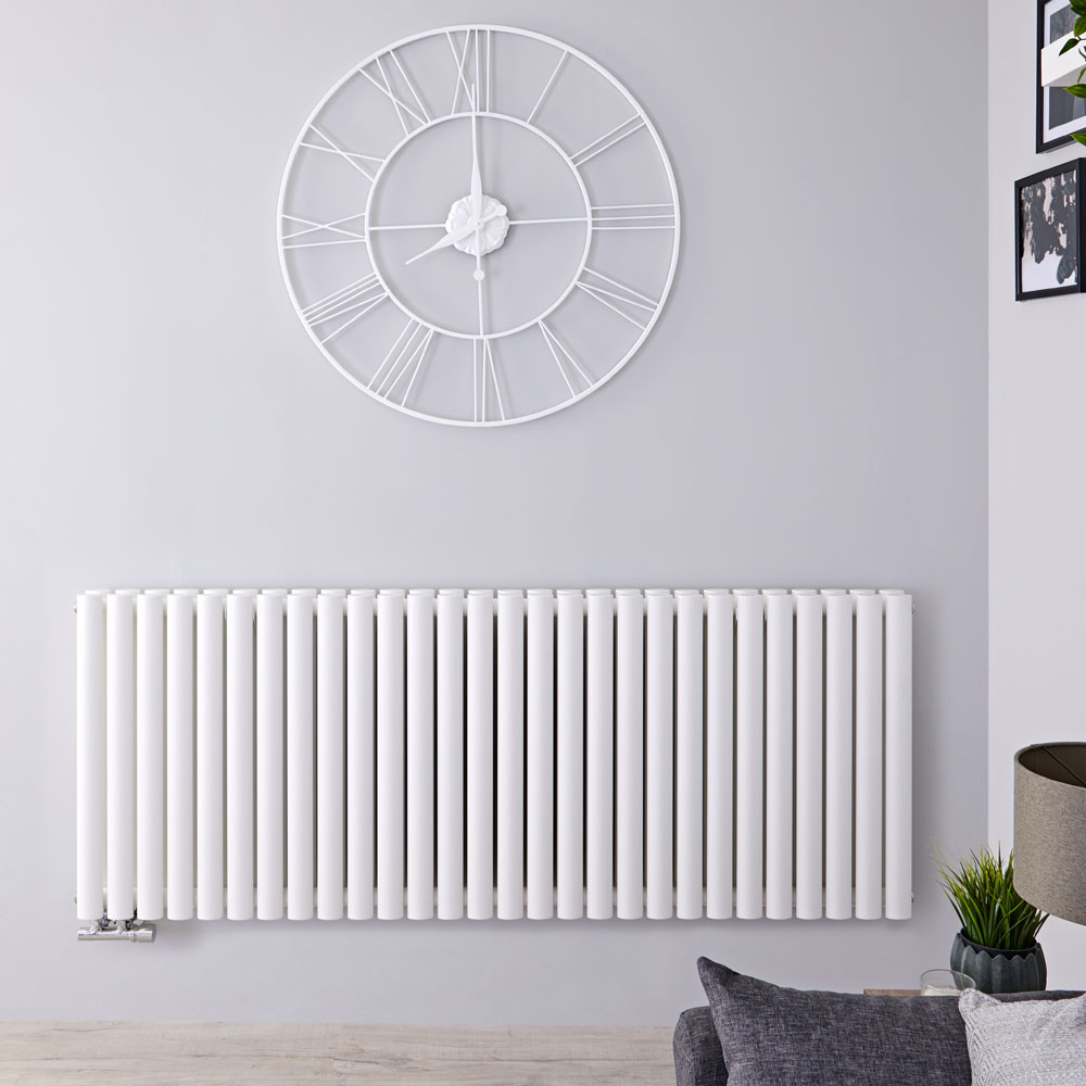 Revive Centrix - White Horizontal Double-Panel Designer Radiator - 25" x 64.75"