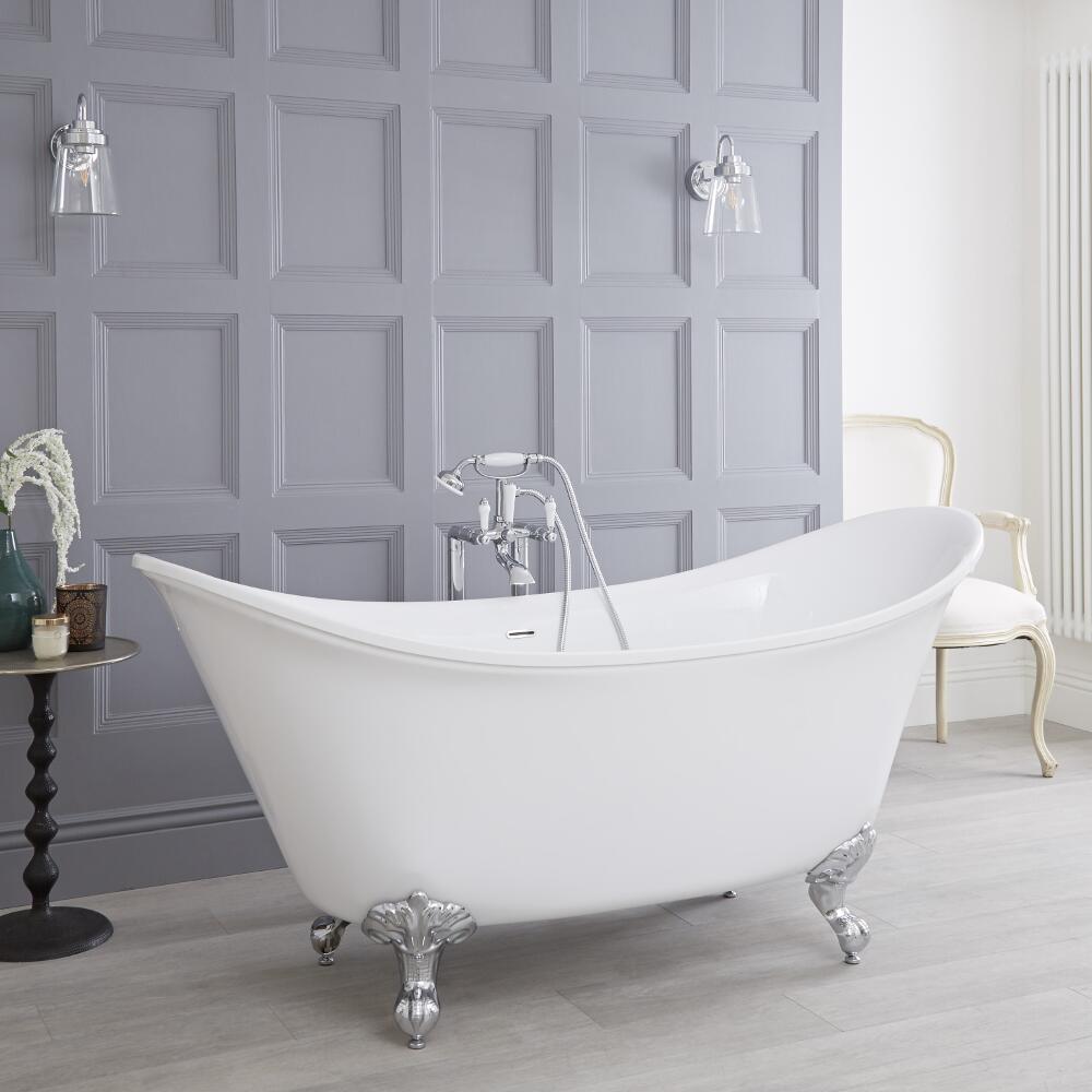 Acrylic Double Ended Freestanding Bath Tub 70"