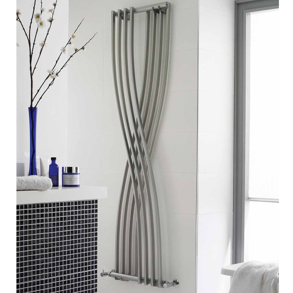 Xcite - Silver Vertical Designer Radiator - 70" x 17.75"