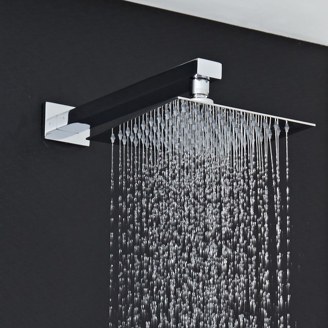 8" Square Shower Head with Rectangular Wall Arm