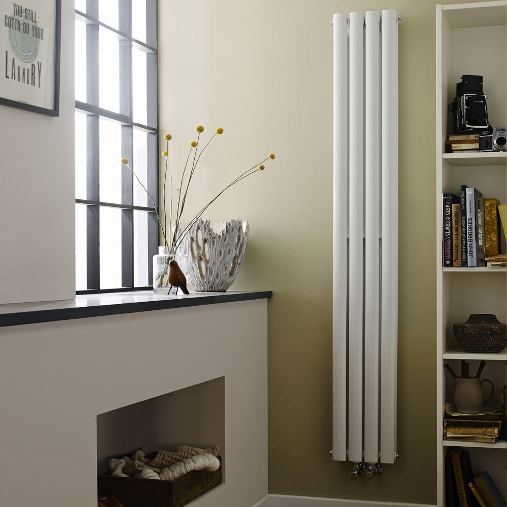 Revive - White Vertical Double-Panel Designer Radiator - 70.75" x 9.25"