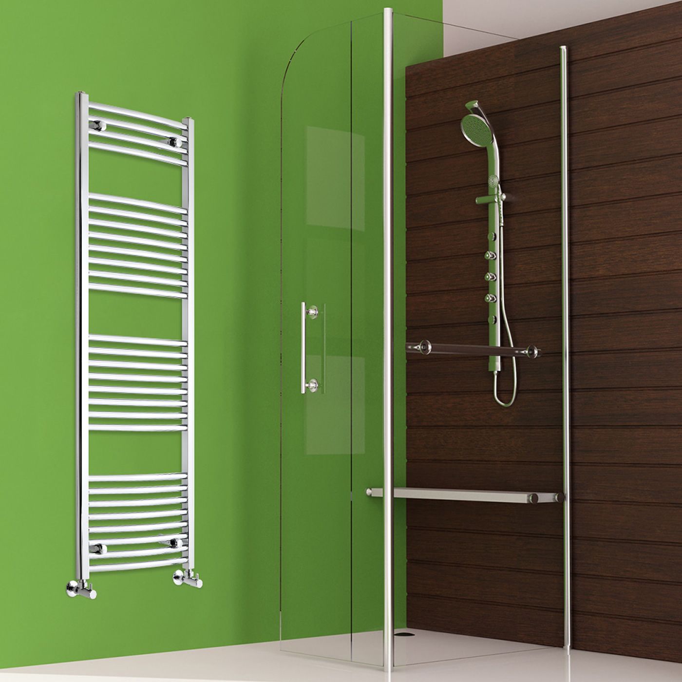 Etna - Hydronic Chrome Heated Towel Warmer - 59" x 19.75"