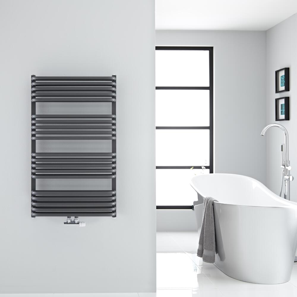 Arch - Anthracite Hydronic Heated Towel Warmer - 39.25" x 23.5"