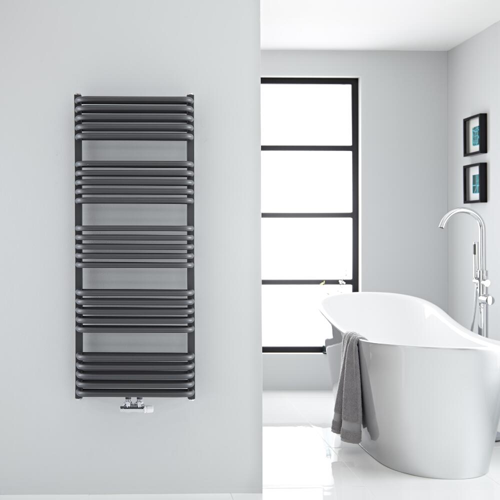 Arch - Anthracite Hydronic Heated Towel Warmer - 50" x 19.75"