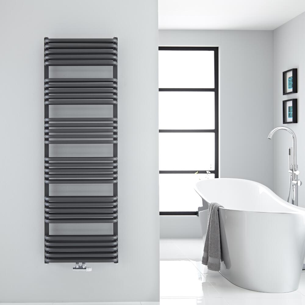 Arch - Anthracite Hydronic Heated Towel Warmer - 60.25" x 19.75"