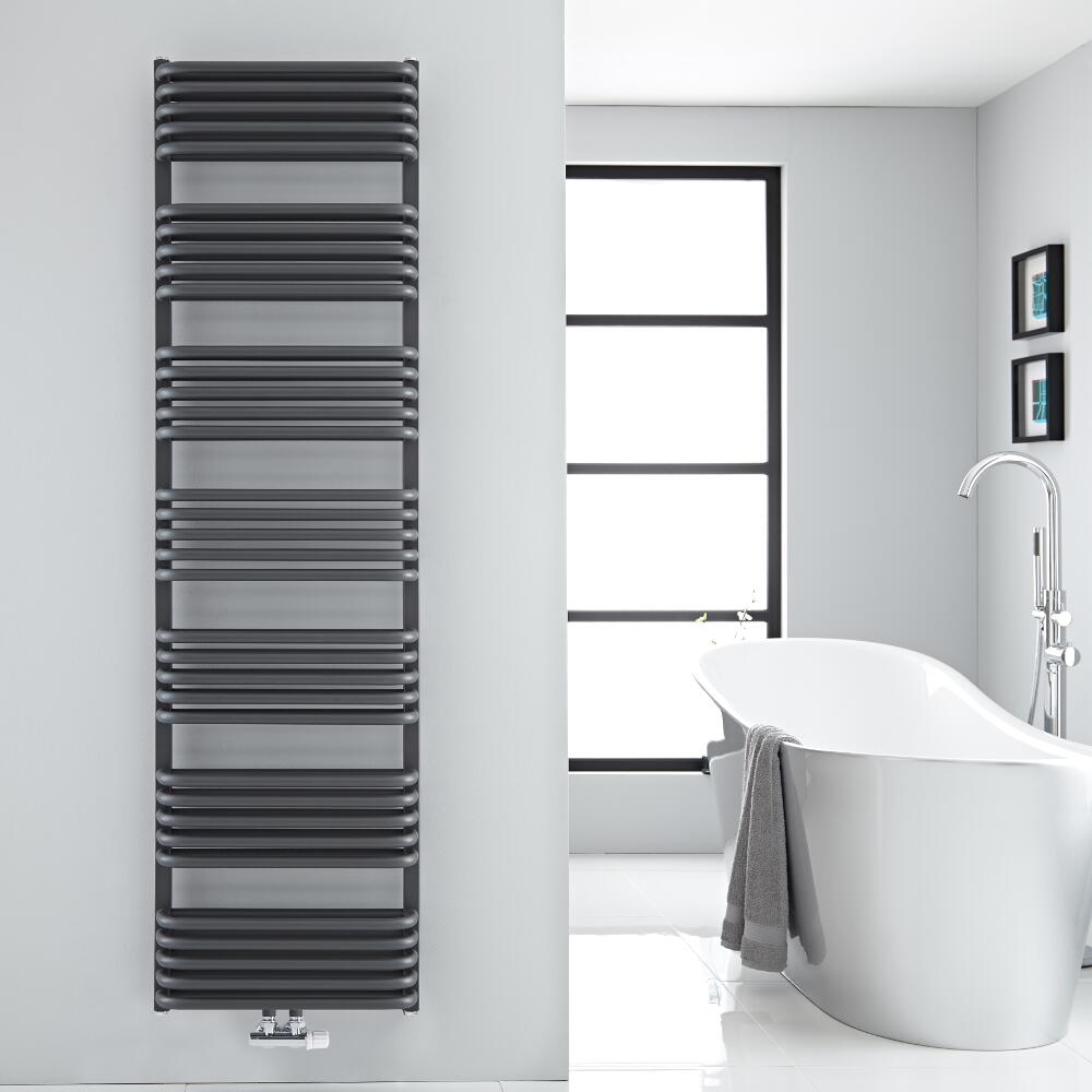 Arch - Anthracite Hydronic Heated Towel Warmer - 70.75" x 19.75"