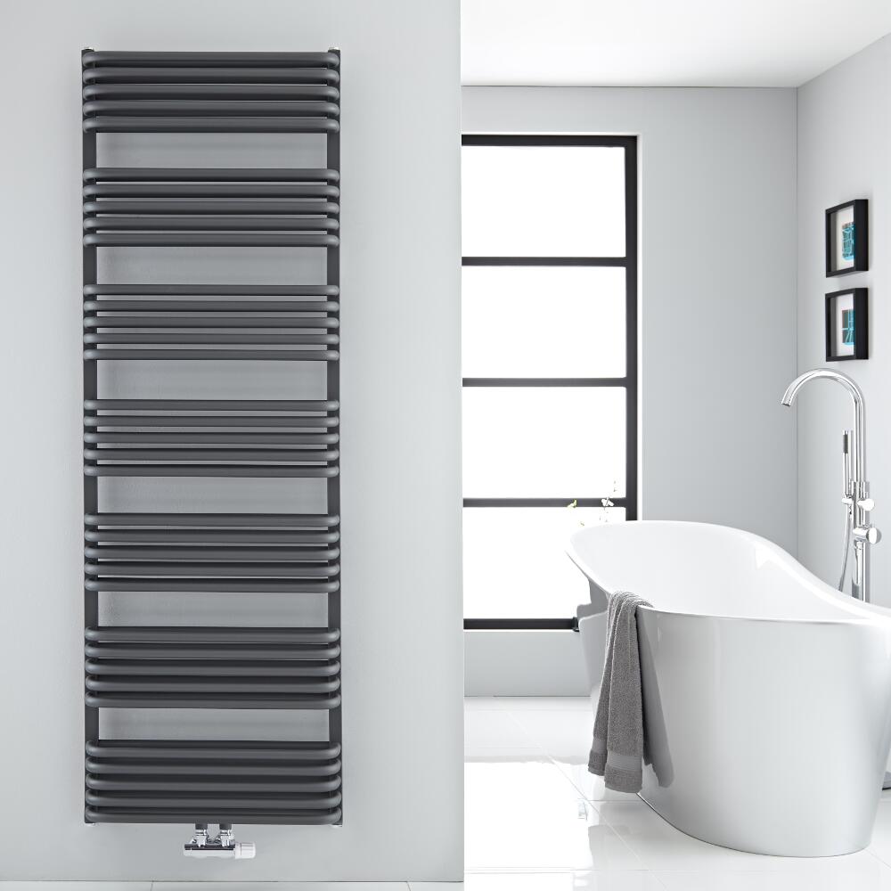 Arch - Anthracite Hydronic Heated Towel Warmer - 70.75" x 23.5"