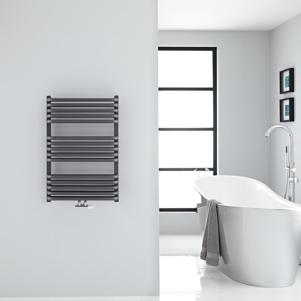 Arch - Anthracite Hydronic Heated Towel Warmer - 29" x 19.75"