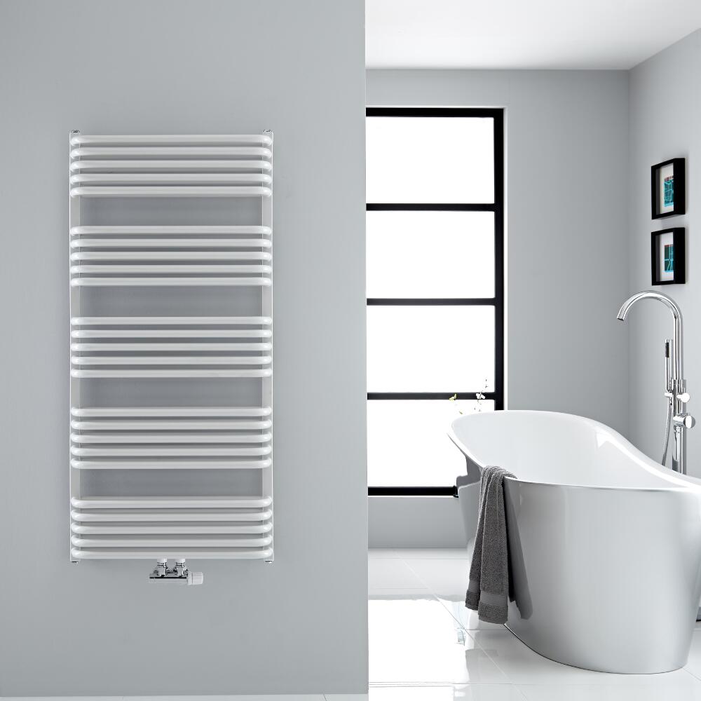 Arch - White Hydronic Heated Towel Warmer - 50" x 23.5"