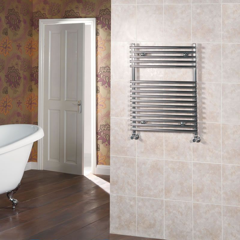 Ischia - Hydronic Chrome Heated Towel Warmer - 29.5" x 17.75"