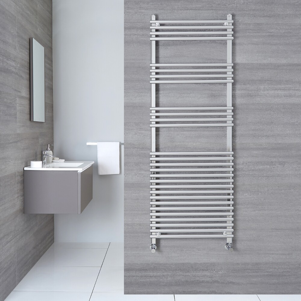 Ischia - Hydronic Chrome Heated Towel Warmer - 65" x 17.75"