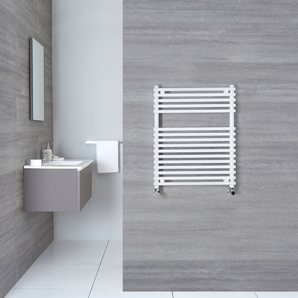 Ischia - Hydronic White Heated Towel Warmer - 29.5" x 23.5"