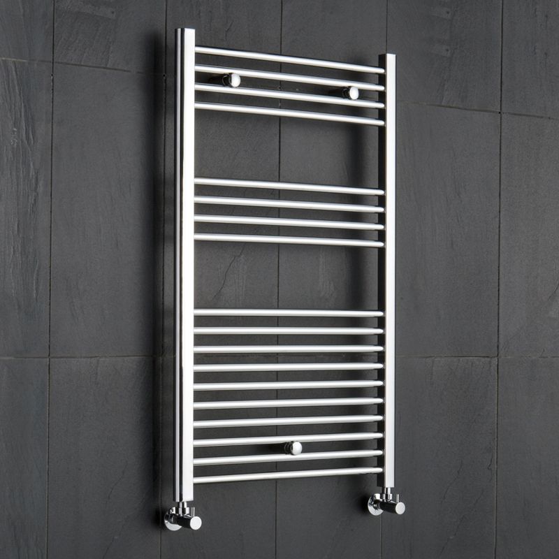 Linosa - Hydronic Chrome Flat Heated Towel Warmer - 39.25" x 19.75"