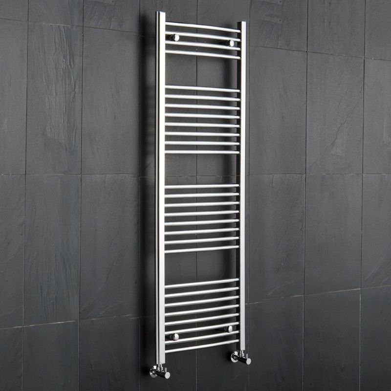 Linosa - Hydronic Chrome Curved Heated Towel Warmer - 59" x 23.5"