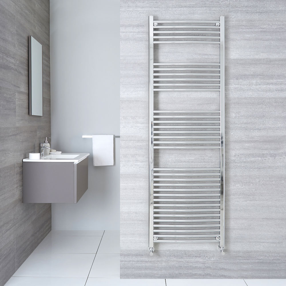 Linosa - Hydronic Chrome Heated Towel Warmer - 70.75" x 23.5"