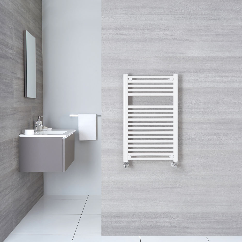 Etna - Hydronic White Heated Towel Warmer - 31.5" x 19.75"