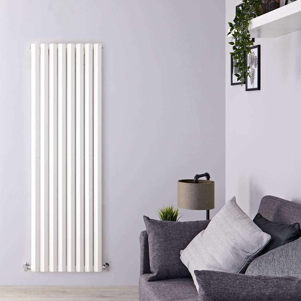 Edifice - White Vertical Single-Panel Designer Radiator - 70" x 22"