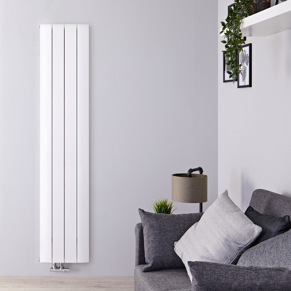 Aurora - White Aluminum Vertical Designer Radiator - 70.75" x 14.75"