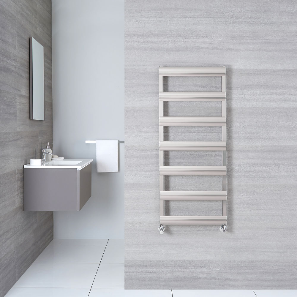 Gradus - Brushed Chrome Hydronic Towel Warmer - 46.75" x 19.75"