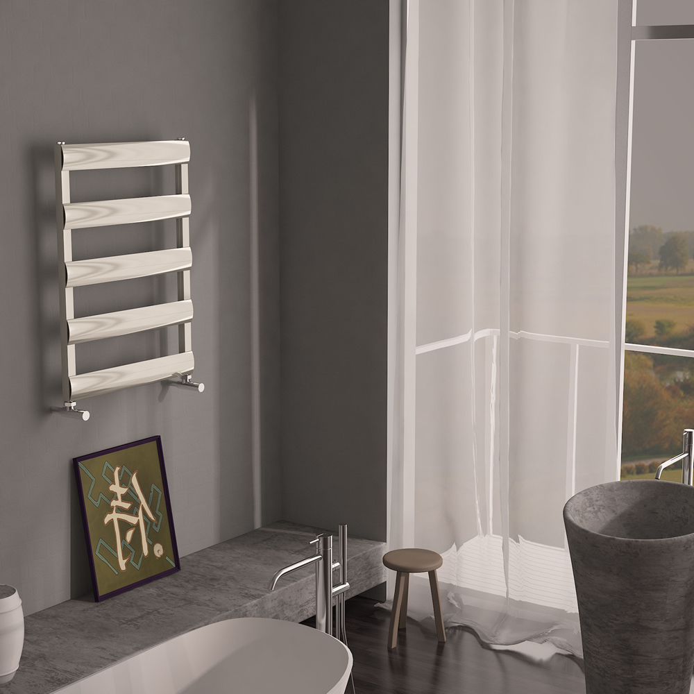 Gradus - Brushed Chrome Hydronic Towel Warmer - 31" x 19.75"
