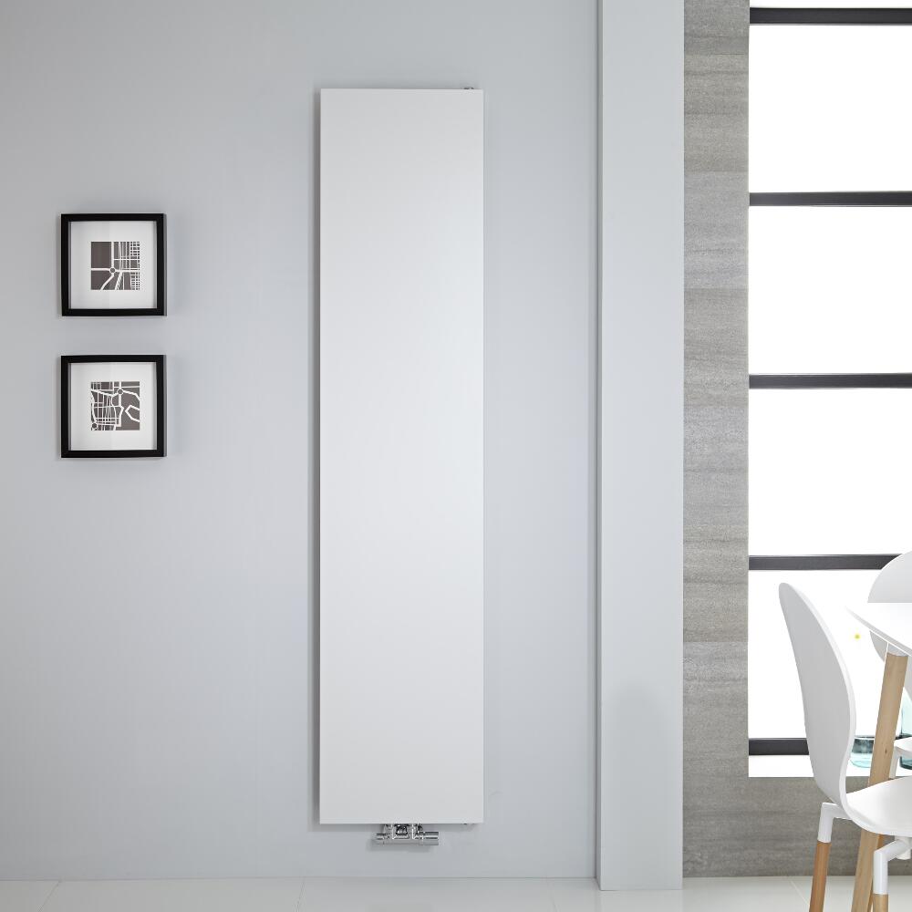 Vivara - White Vertical Flat-Panel Designer Radiator - 70.75" x 15.75"