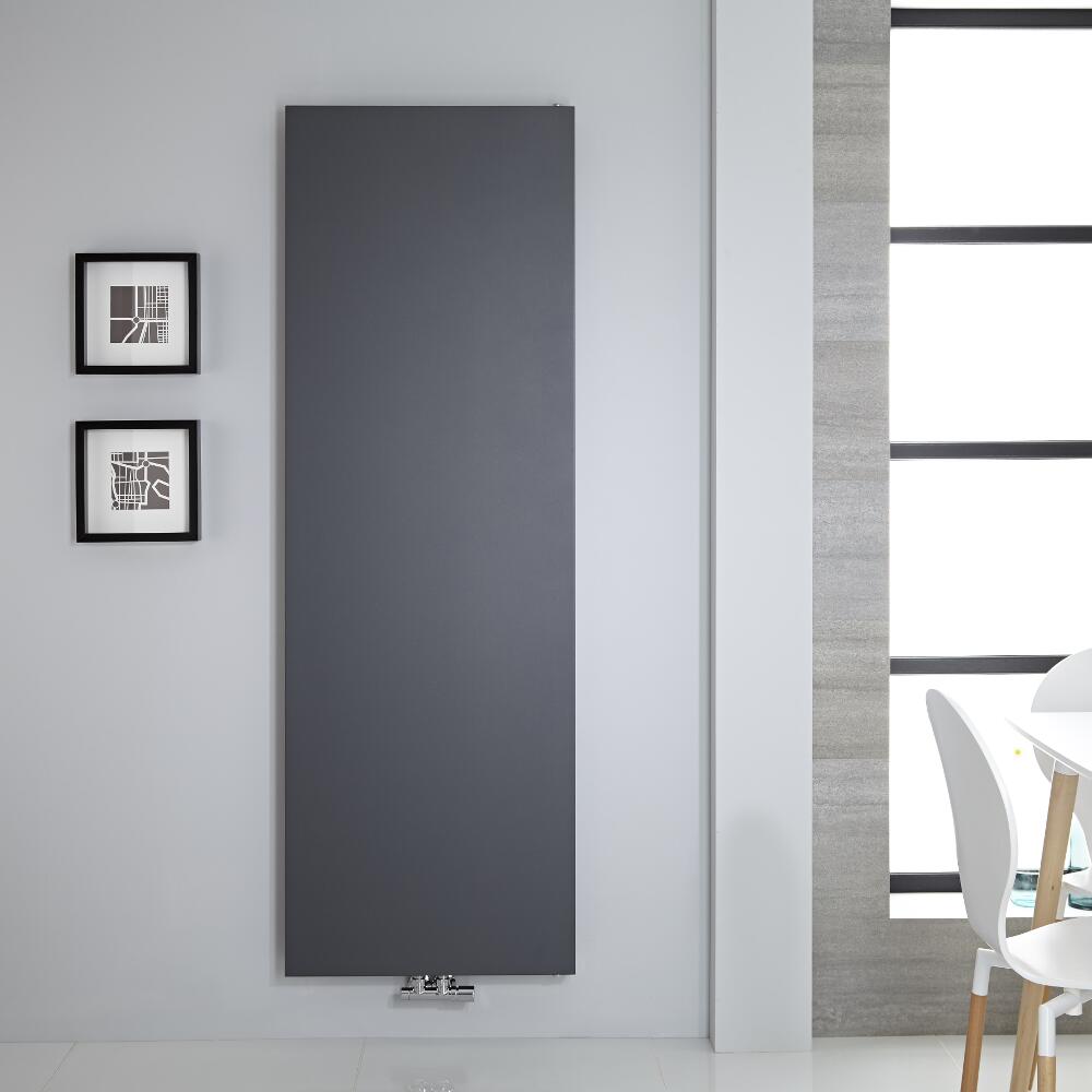 Vivara - Anthracite Vertical Flat-Panel Designer Radiator - 70.75" x 23.5"