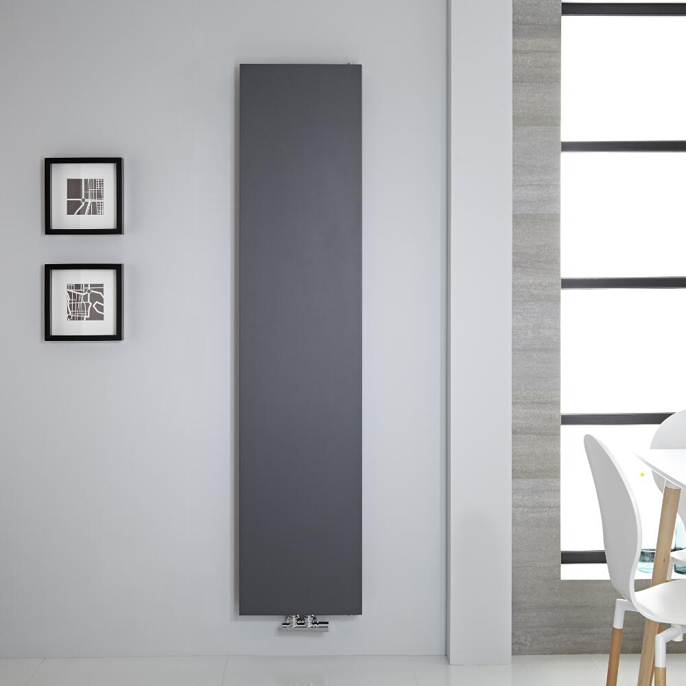 Vivara - Anthracite Vertical Flat-Panel Designer Radiator - 70.75" x 15.75"