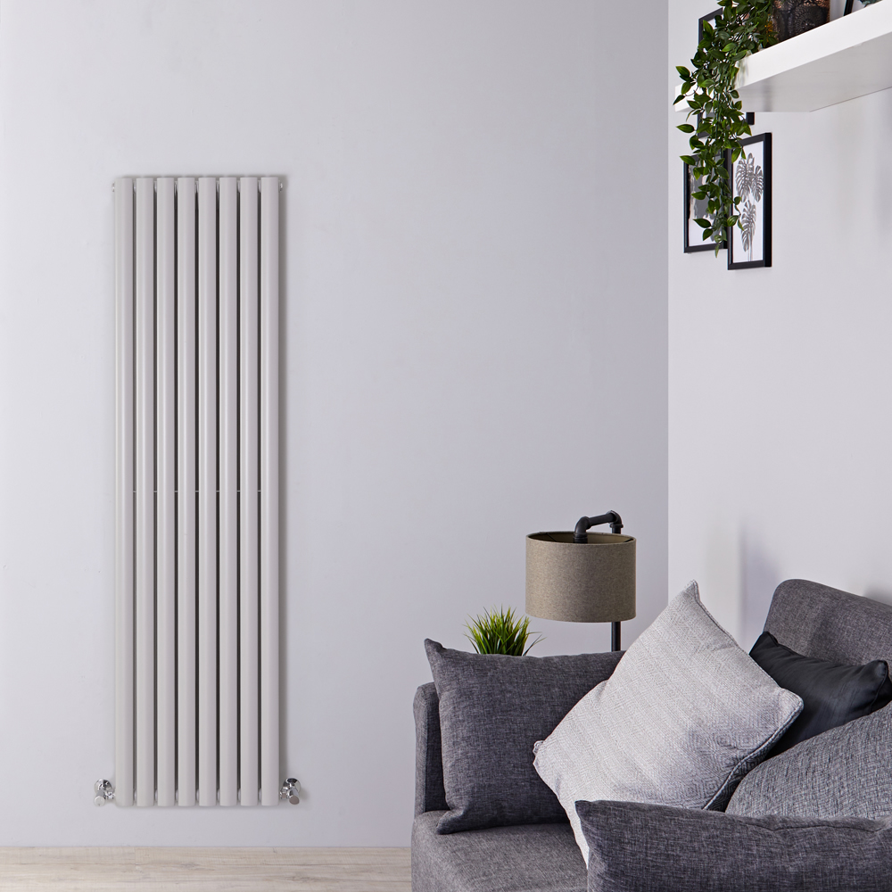 Revive Light Gray Vertical DoublePanel Designer Radiator 70" x 18.5"