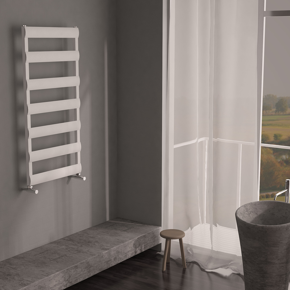 Gradus - White Hydronic Towel Warmer - 46.75" x 19.75"