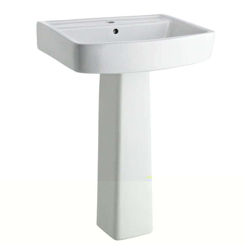 Modern Bliss Porcelain Sink and Pedestal 20"