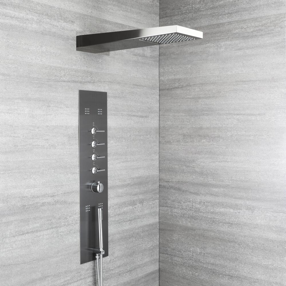 Concealed Thermostatic Shower Panel with Waterfall Head
