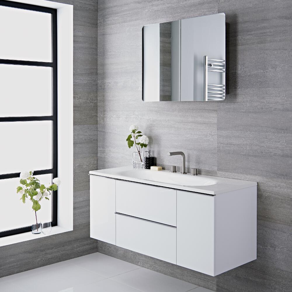 Randwick - 47'' White Wall-Mount Bathroom Vanity