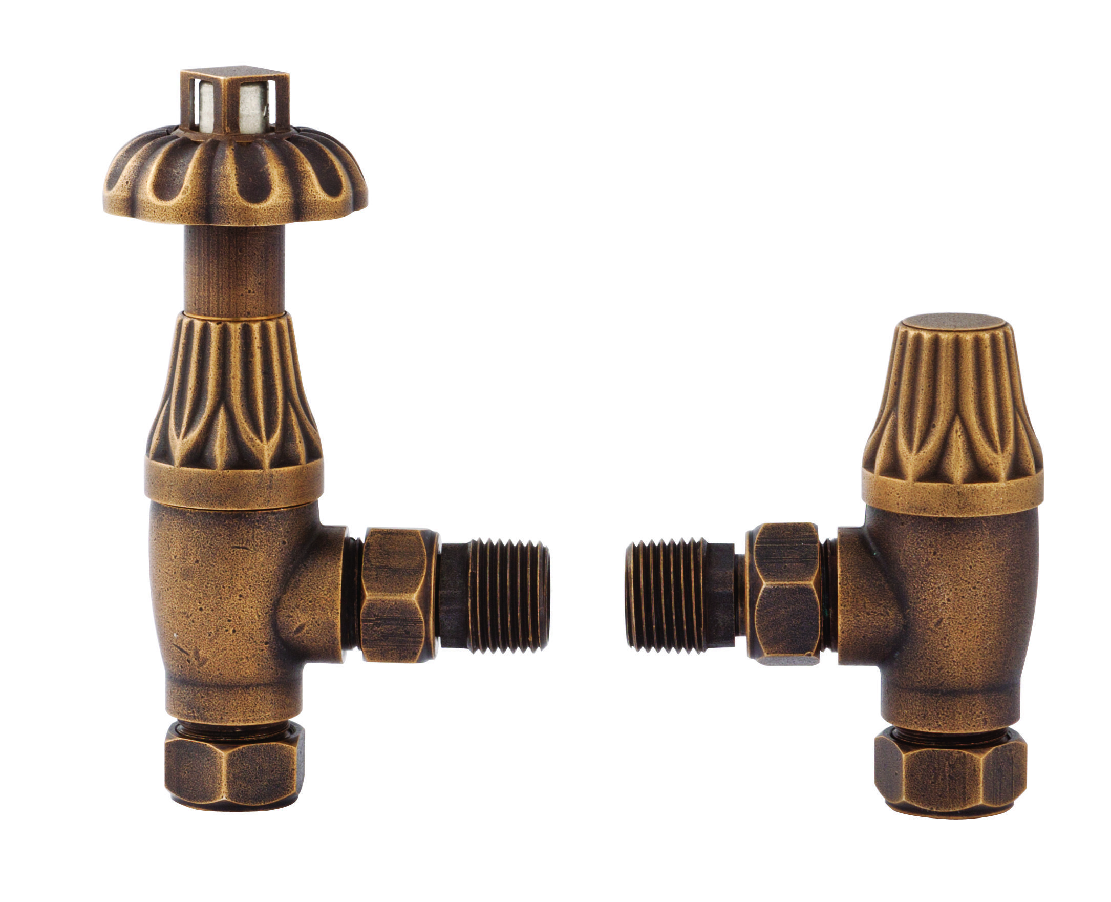 Antique Bronze Thermostatic Radiator Valve Pack