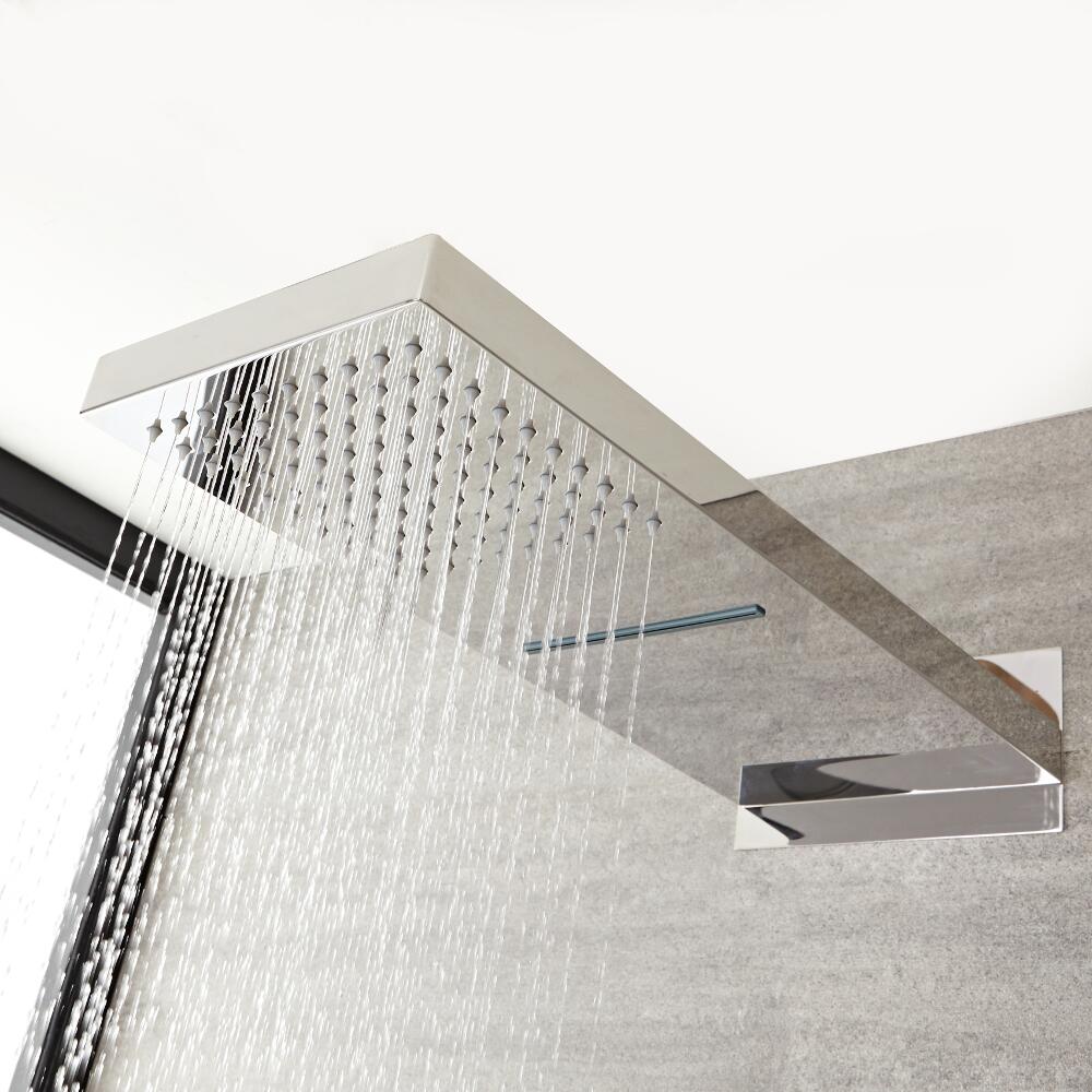 Rectangular Shower Head with Waterfall
