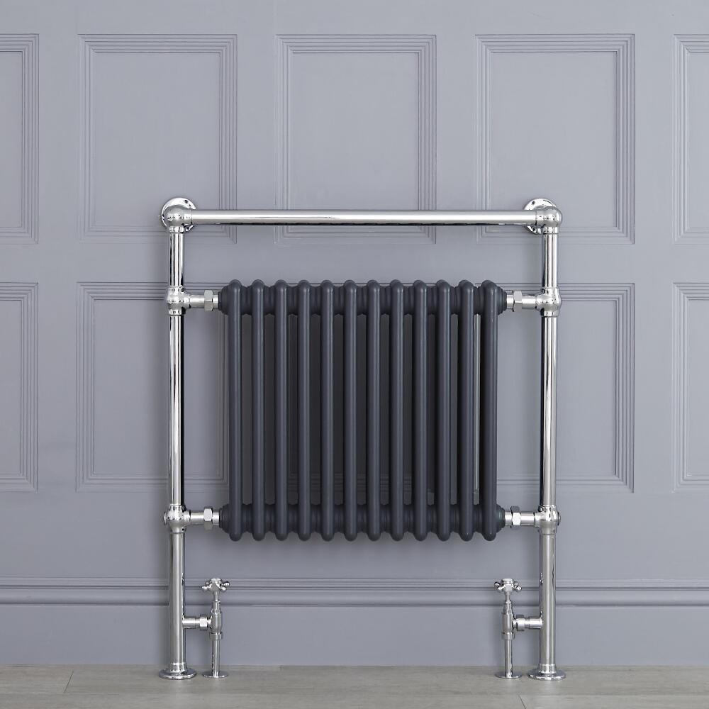 Marquis - Anthracite Traditional Heated Towel Warmer - 36.75" x 31.25"