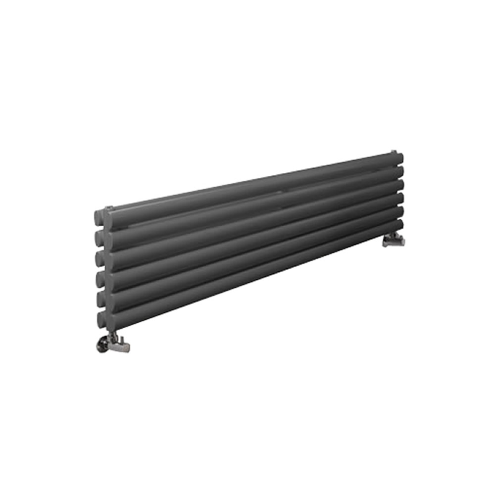 Revive - Anthracite Horizontal Double-Panel Designer Radiator - 14" x 70"