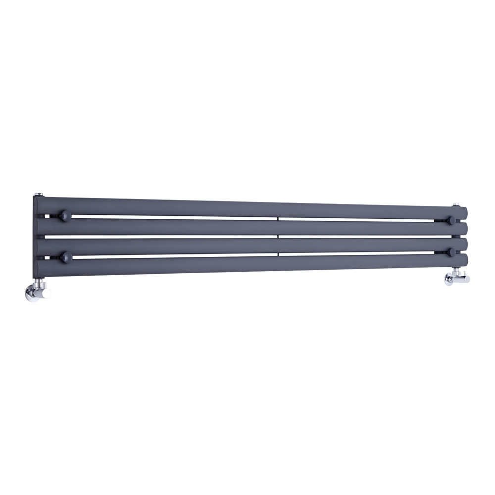 Revive - Anthracite Horizontal Single-Panel Designer Radiator - 9.25" x 70"
