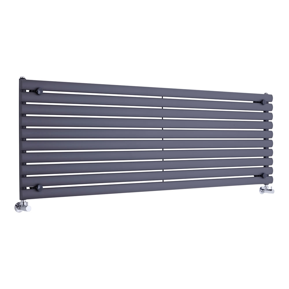 Revive - Anthracite Horizontal Single-Panel Designer Radiator - 23.25" x 70"
