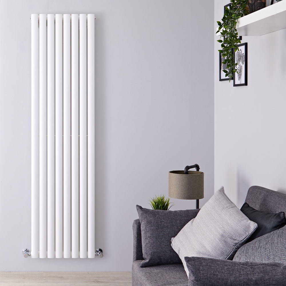 Revive - White Vertical Single-Panel Designer Radiator - 70" x 18.5"
