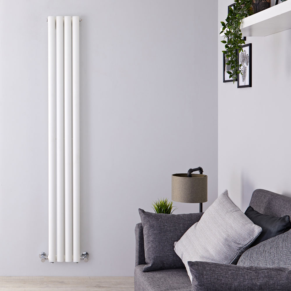 Revive - White Vertical Single-Panel Designer Radiator - 70" x 9.25"
