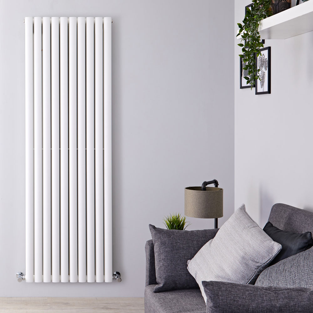 Revive - White Vertical Double-Panel Designer Radiator - 70" x 23.25"