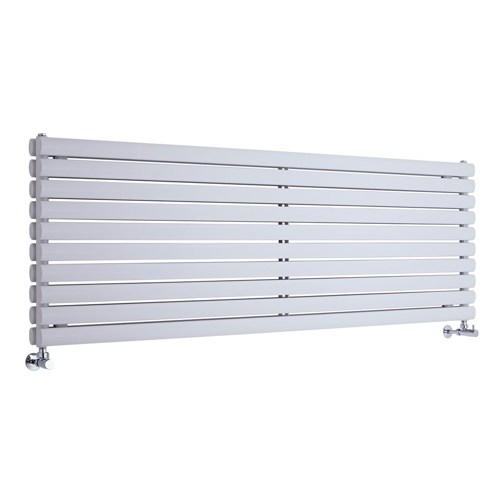 Revive - White Horizontal Double-Panel Designer Radiator - 23.25" x 70"