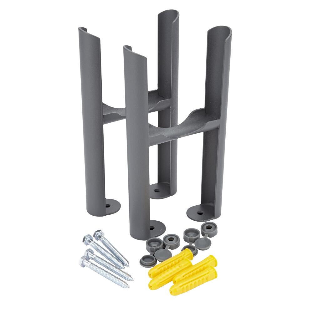 Anthracite Floor Mounting Kit for 3-Column Traditional Radiators