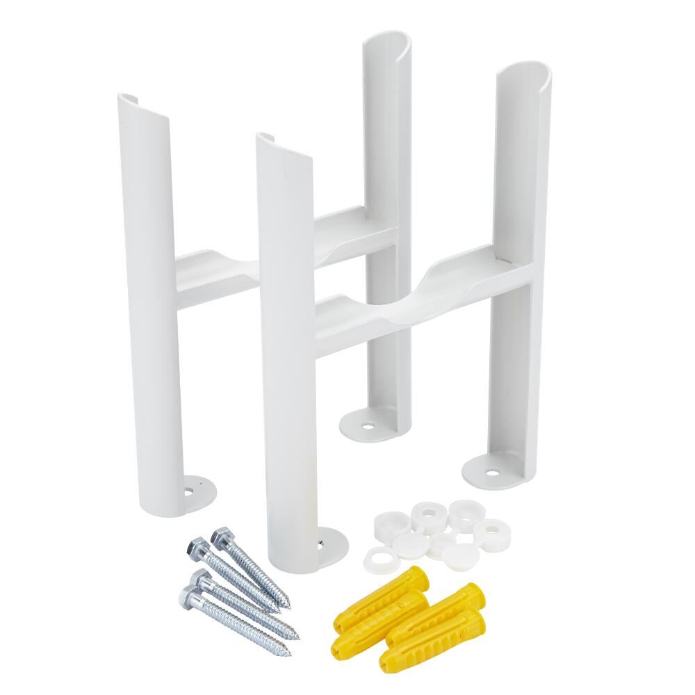 White Floor Mounting Kit for Four-Column Traditional Radiators