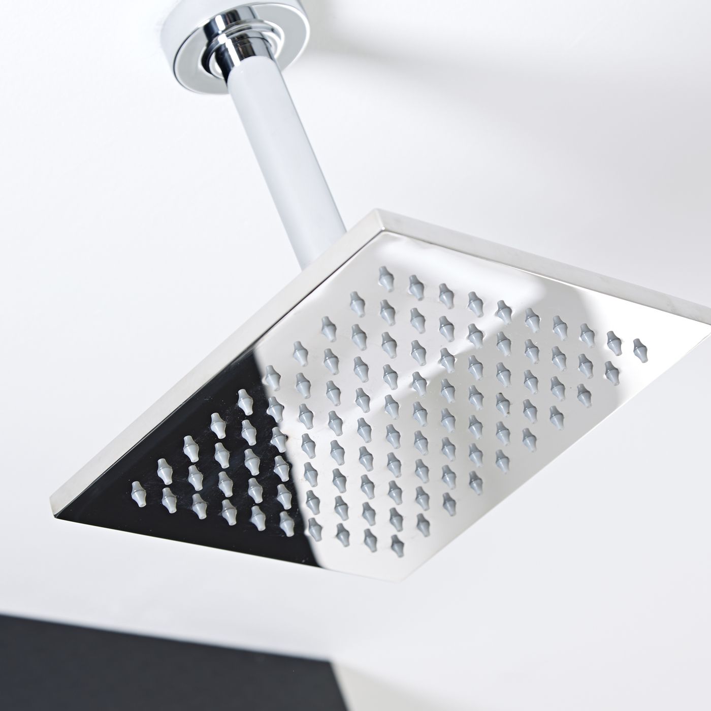One Function 8" Square Ceiling Mounted Shower Head Stainless Steel