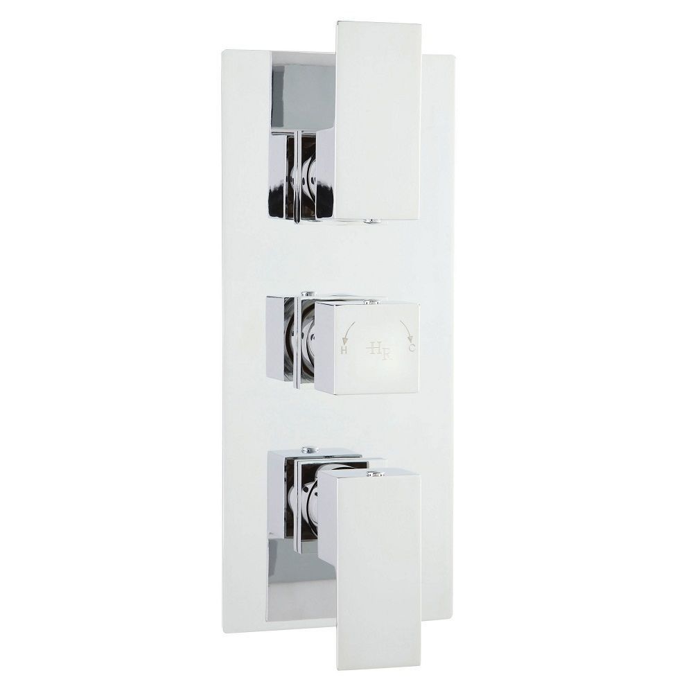Art Concealed Thermostatic Triple Shower Valve with Diverter 3 Outlet Options