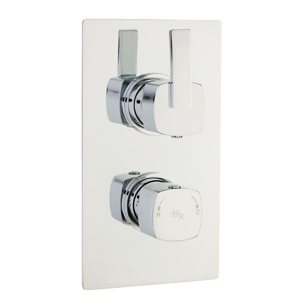 Arcade Twin Concealed Thermostatic Shower With Diverter 2 Outlet Options