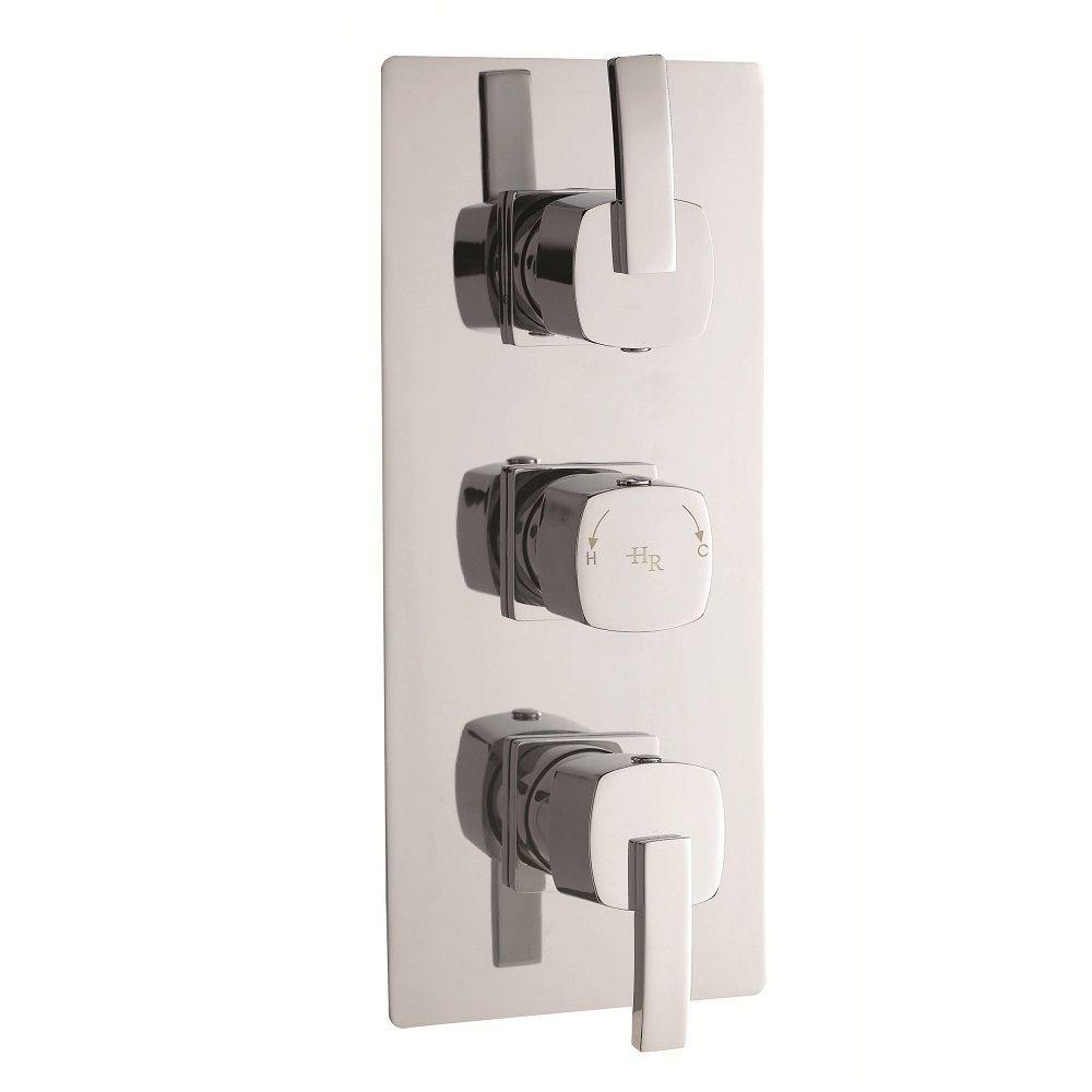 Arcade Triple Concealed Thermostatic Shower Valve 2 Outlet Options