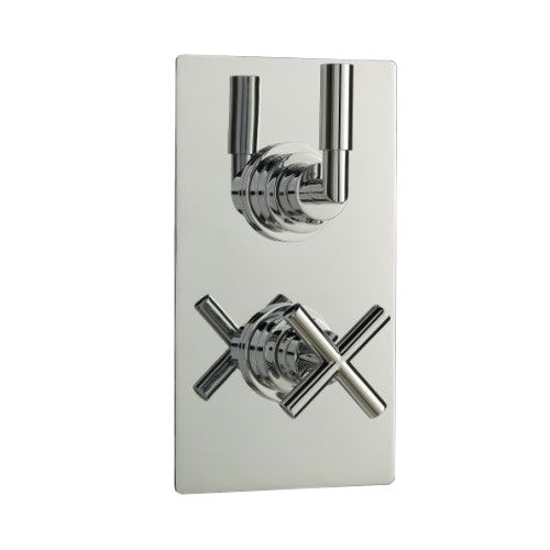 Helix Concealed Thermostatic Twin Shower Faucet Valve 1 Outlet Option